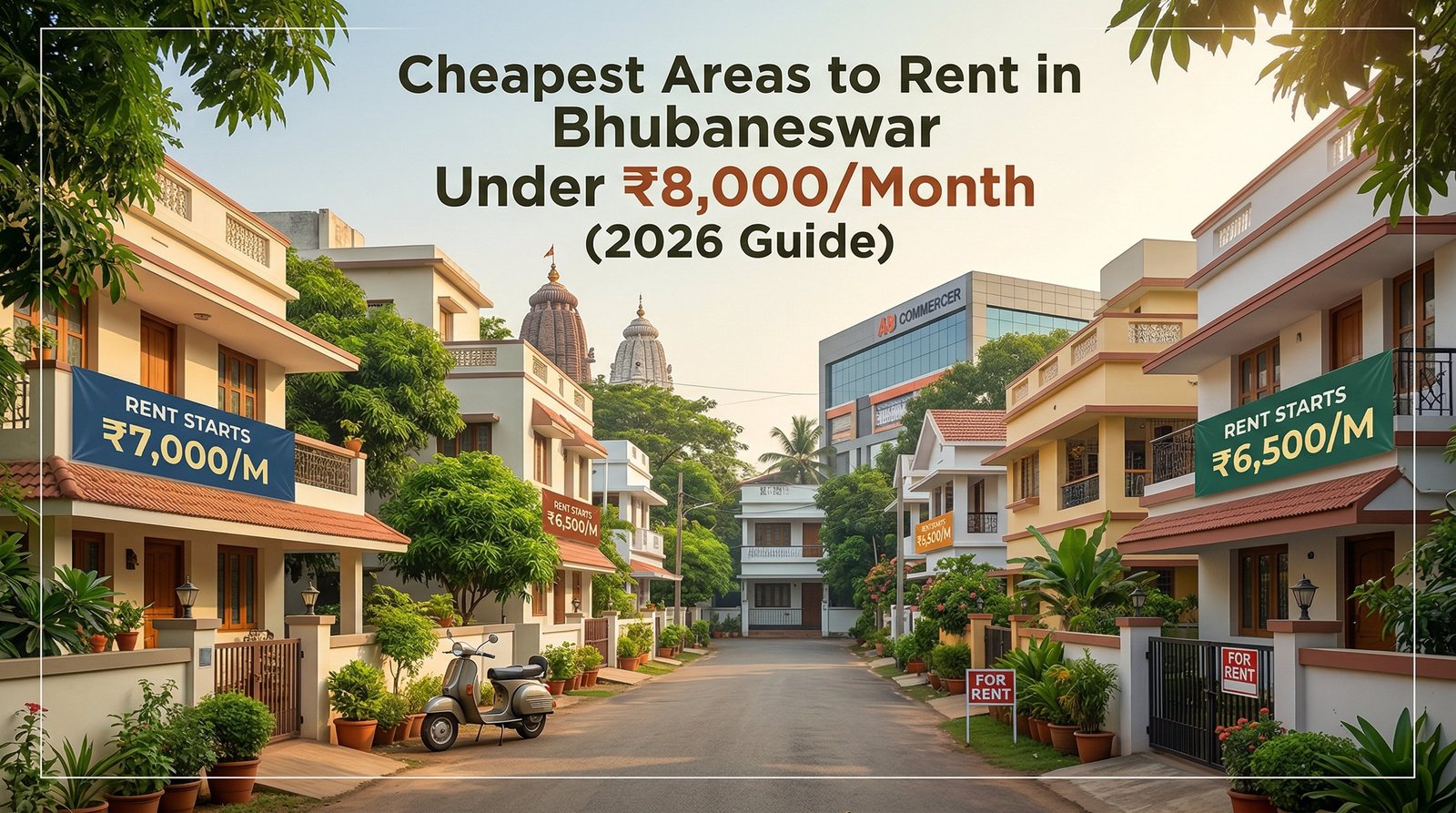 Cheapest areas to rent in Bhubaneswar under ₹8,500 per month 2026
