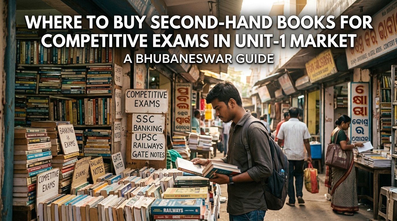 Second-hand competitive exam books Unit-1 Market Bhubaneswar 2026