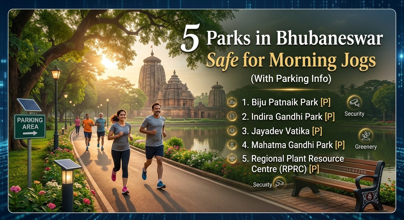5 parks Bhubaneswar morning jog 2026