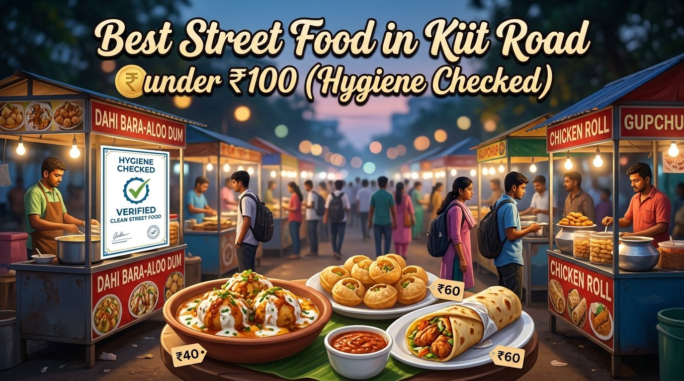 Best street food KIIT Road Bhubaneswar under ₹110 hygiene checked 2026
