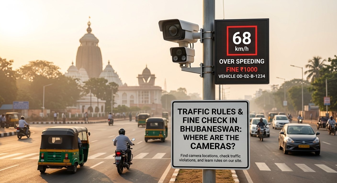Traffic rules fines and ANPR camera locations Bhubaneswar e-challan guide 2026